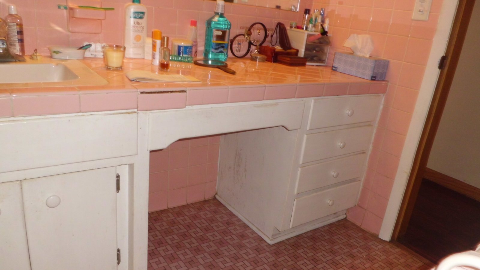 Pink Bathroom Before & After