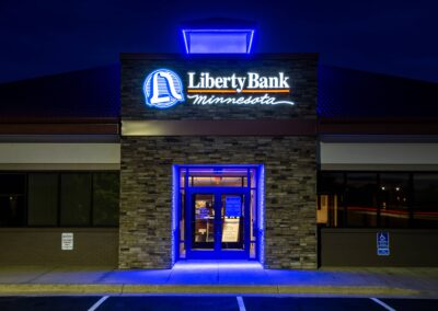 Liberty Bank At Night