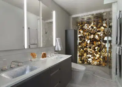 Bathroom Interior Remodel with unique shower