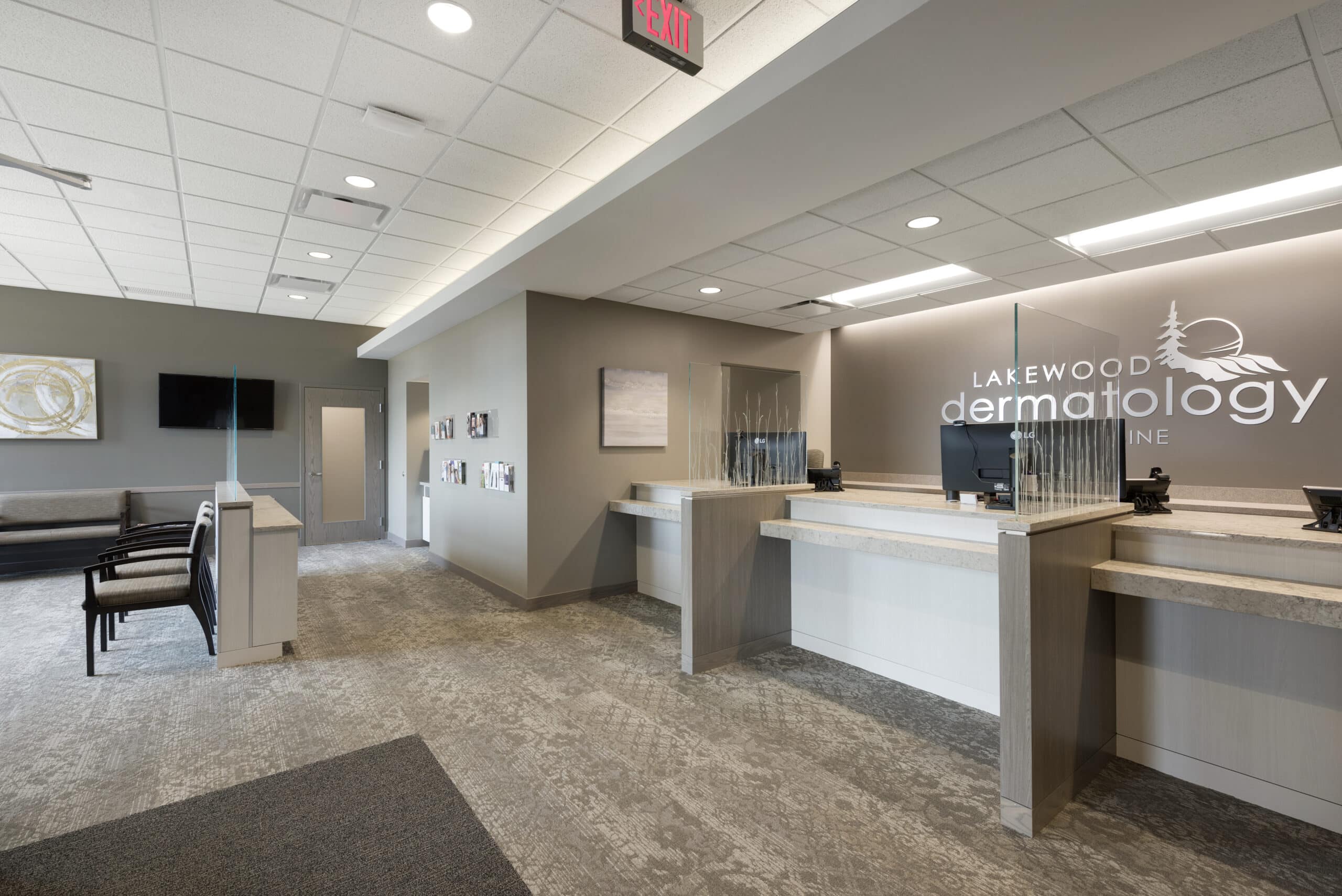 Lakewood Dermatology reception and waiting area