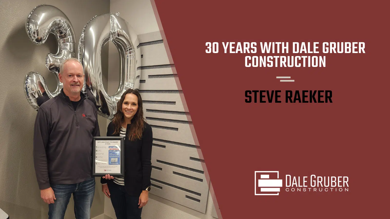 Steve Raeker Celebrating 30 Years with DGC!